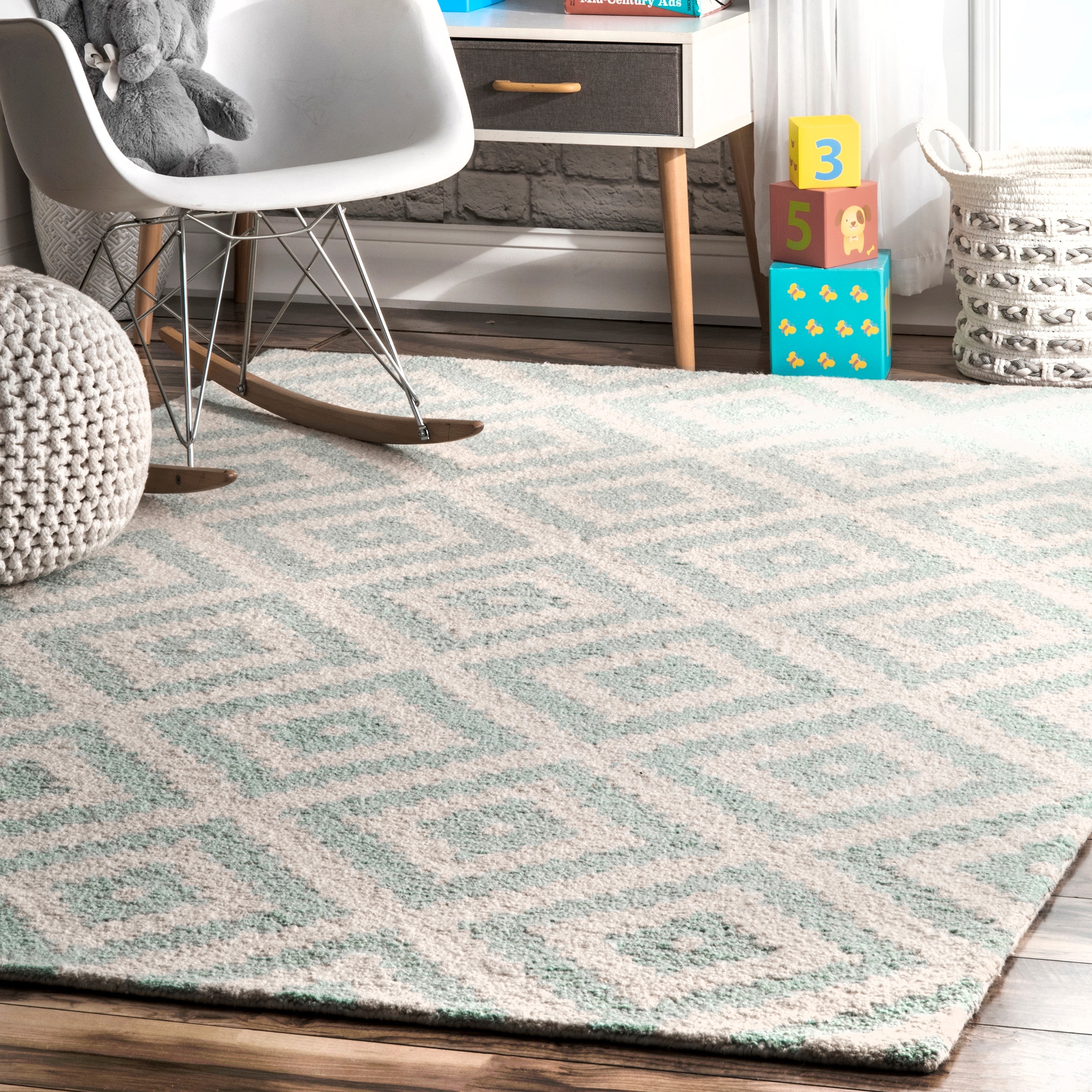 Nuloom Kellee Hand Tufted Geometric Wool Area Rug