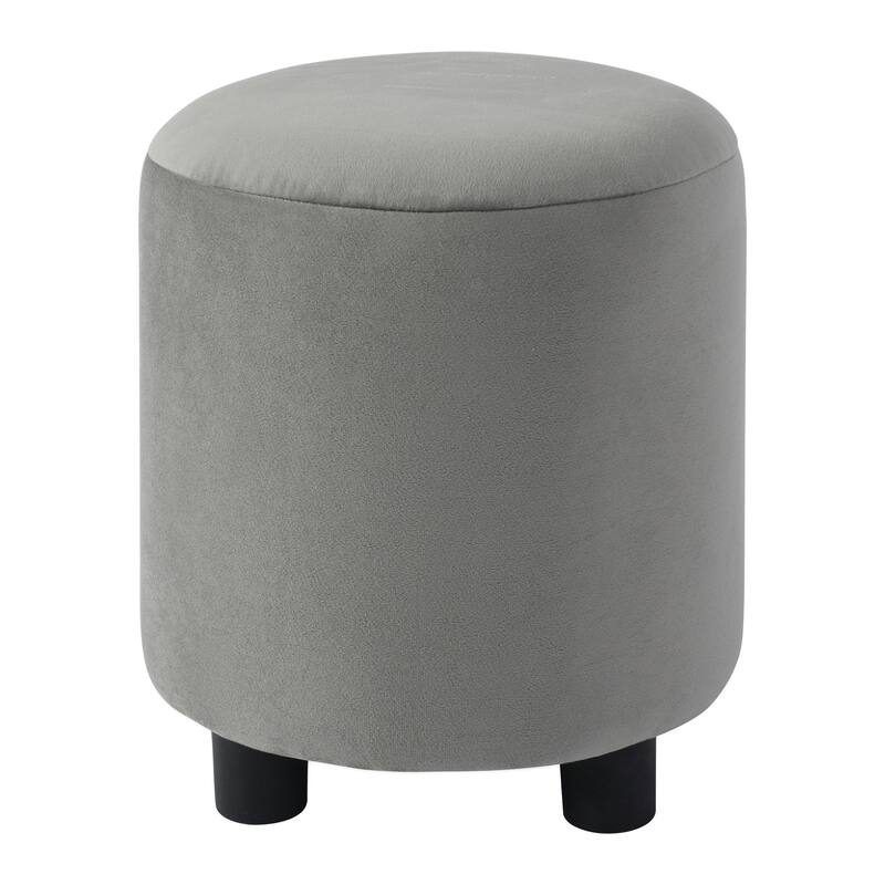 Full Size Upholstered Grounded Bed, Mother & Child Bed with Bedside Desk and Little Round Stool, Velvet