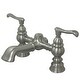 preview thumbnail 3 of 1, Kingston Brass Vintage Deck Mounted Clawfoot Tub Filler with Metal Satin Nickel