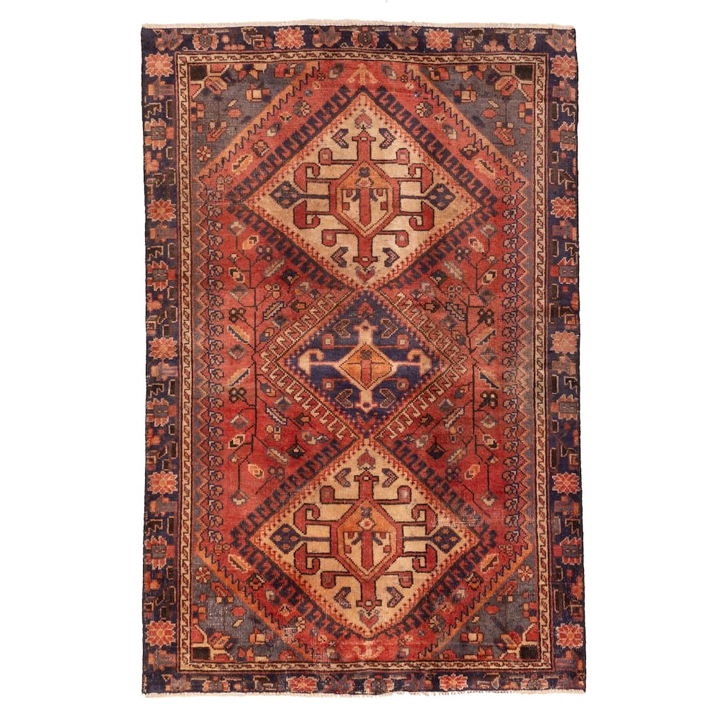 ECARPETGALLERY Hand-knotted Konya Anatolian Red Wool Rug - 4'2 x 6'3