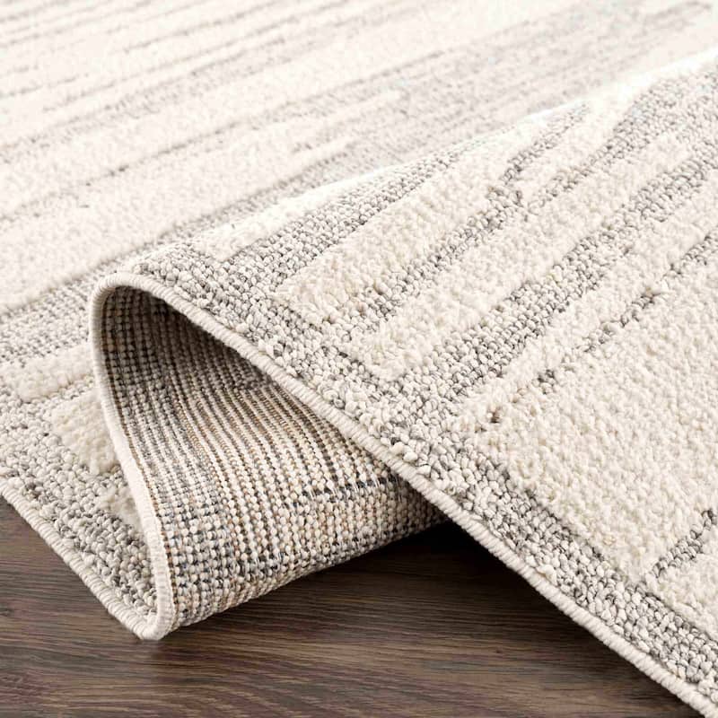 Hauteloom Munich Modern Farmhouse Bohemian Neutral Area Rug