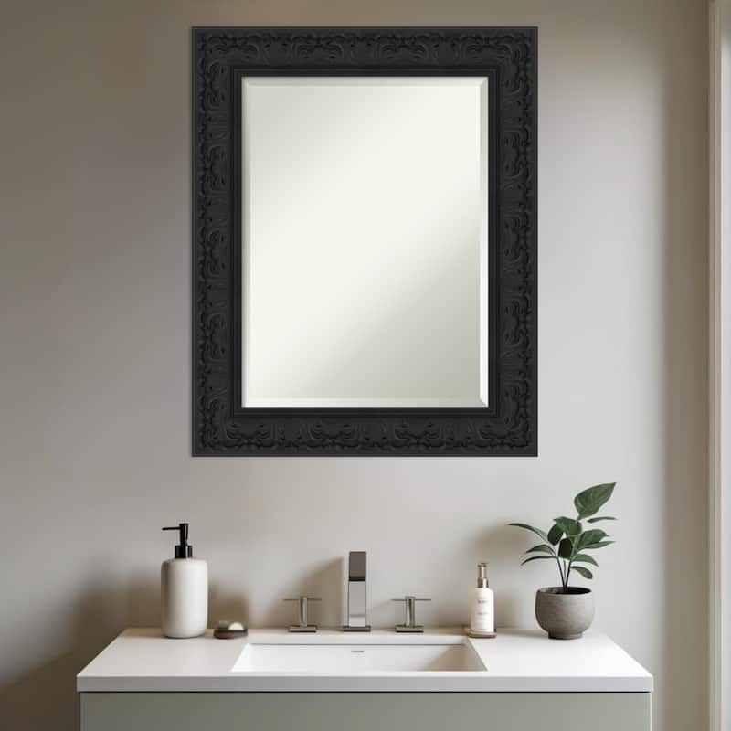 Luxe Beveled Framed Bathroom Vanity Wall Mirror