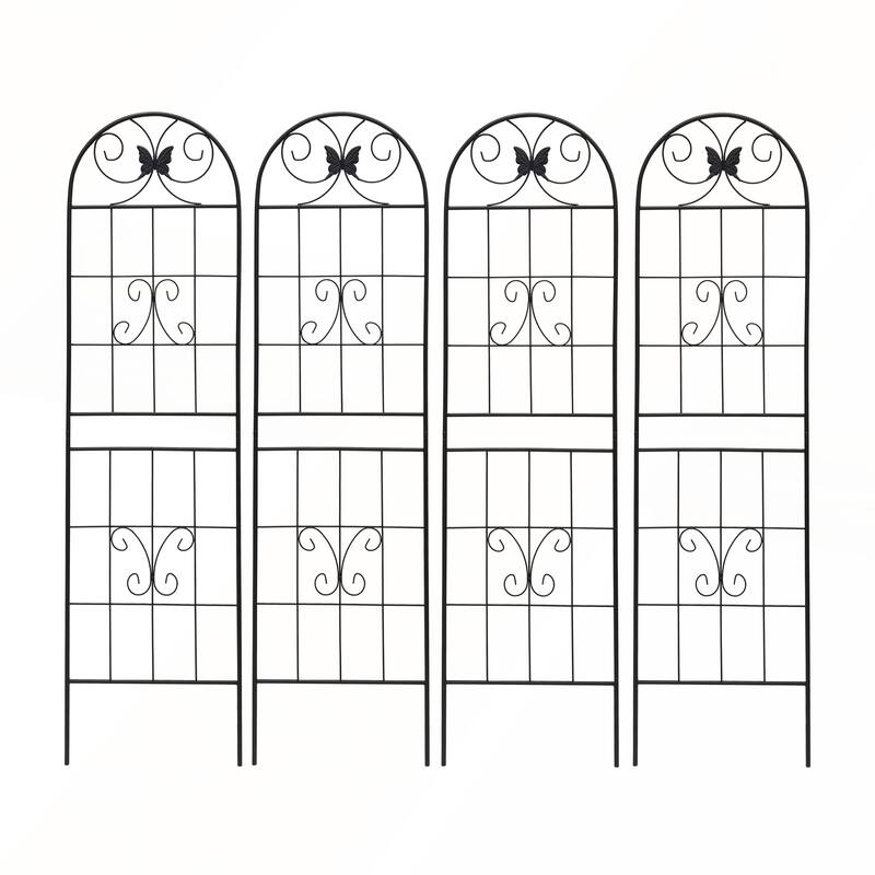 2 Pack Metal Garden Trellis 71in x 19.7in Rustproof Trellis