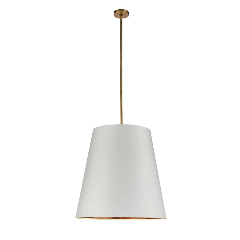 Alora Lighting PD311025B Calor 3 Light 25" Wide Pendant - Vintage Brass / White / Gold