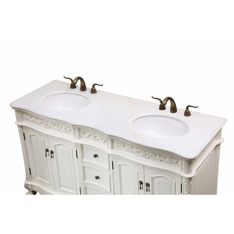 60" Double Bathroom Vanity Sink