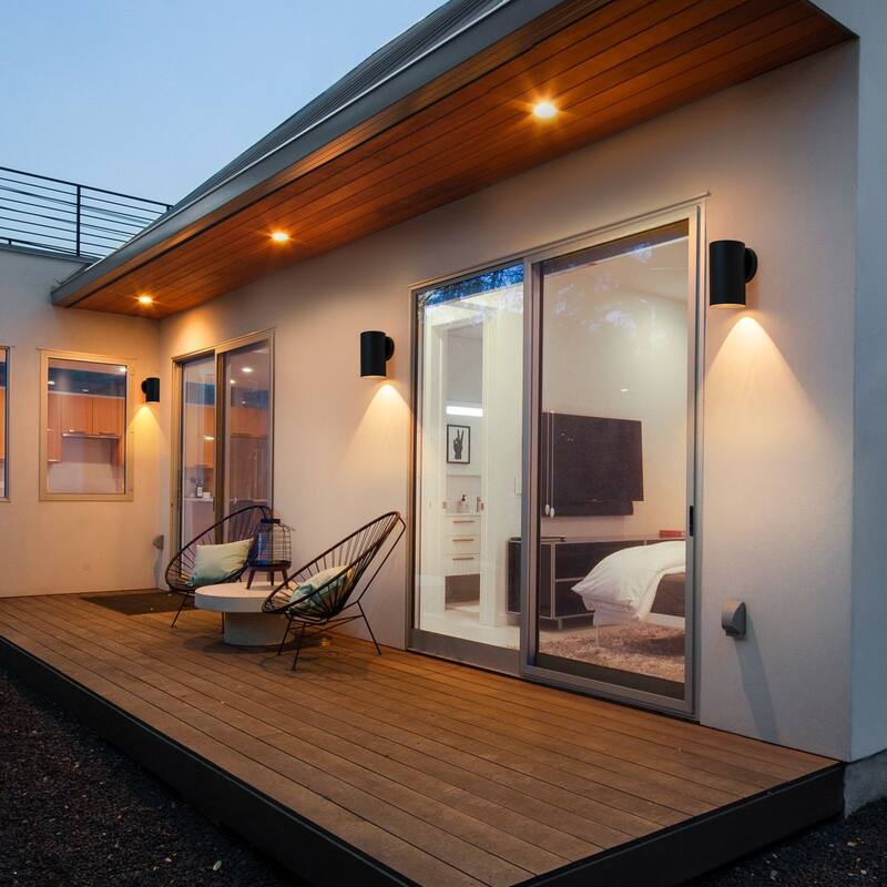 1-Light Cylinder Outdoor Wall Sconce