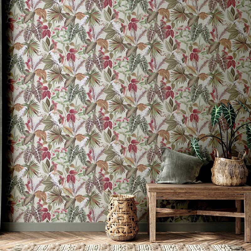 Arthouse Lorraine Neutral Tropical Wallpaper