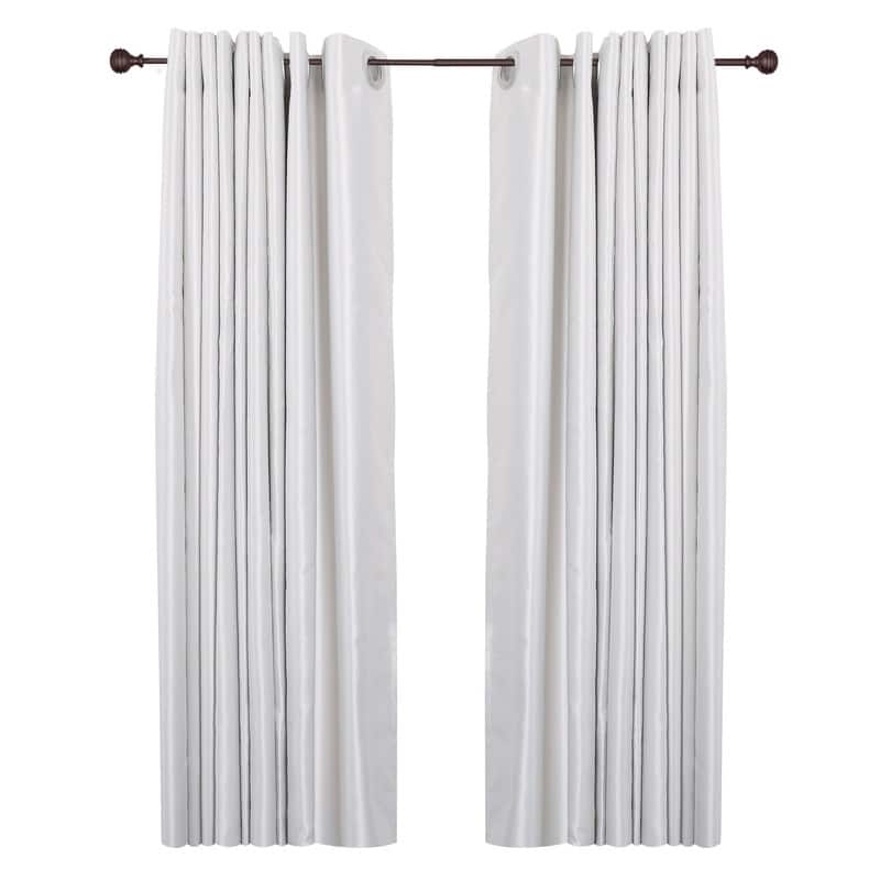 UTOPIA ALLEY 5/8 Inch Curtain Rod - Adjustable Drapery Rods, Bedroom & Living Room Decorative Curtain Rods