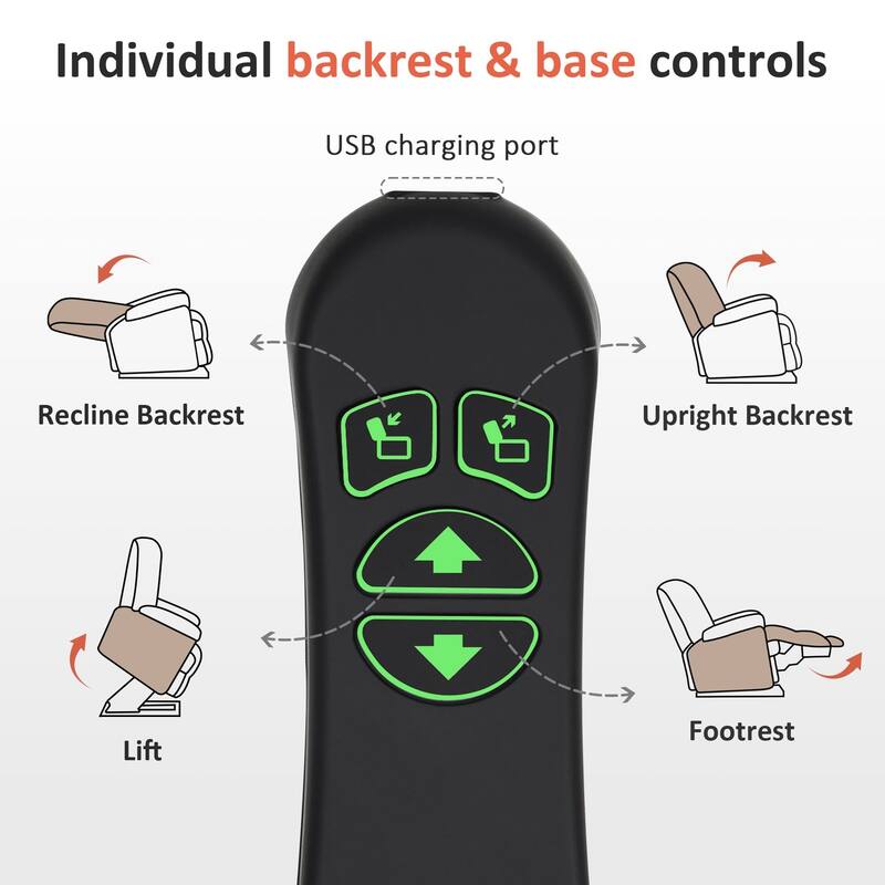 MCombo Heavy Duty Lift Chair for Elderly, Extra Wide Dual Motor Power Lift Recliner 450lbs