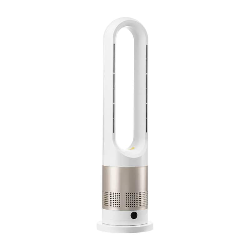 Bladeless 26-inch 8 Speed Oscillating Tower Fan with Quiet Operation and 3 Heat Levels 9-Hour Timer - 7.1 x 26.6 inch