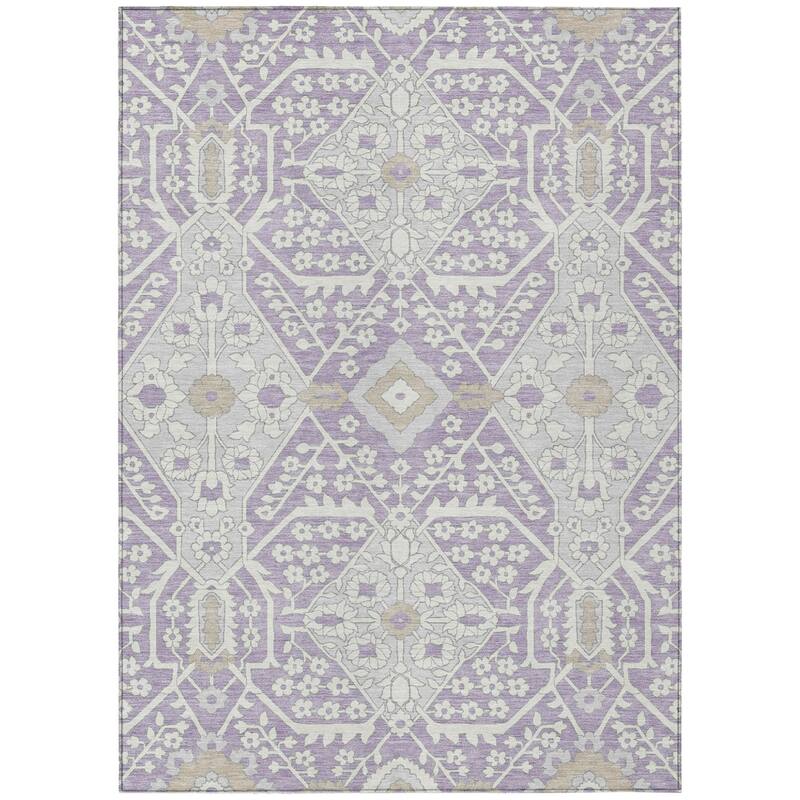 HomeRoots Floral Transitional Rectangle Outdoor Rug