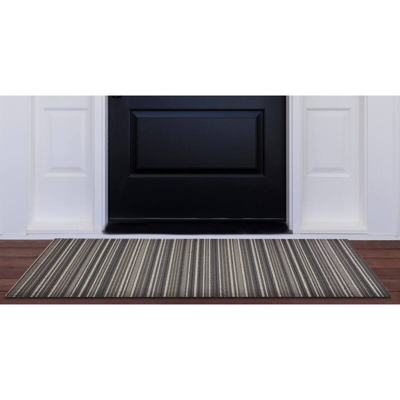 Nautica PVC Loop Utility Indoor/Outdoor Striped Mat