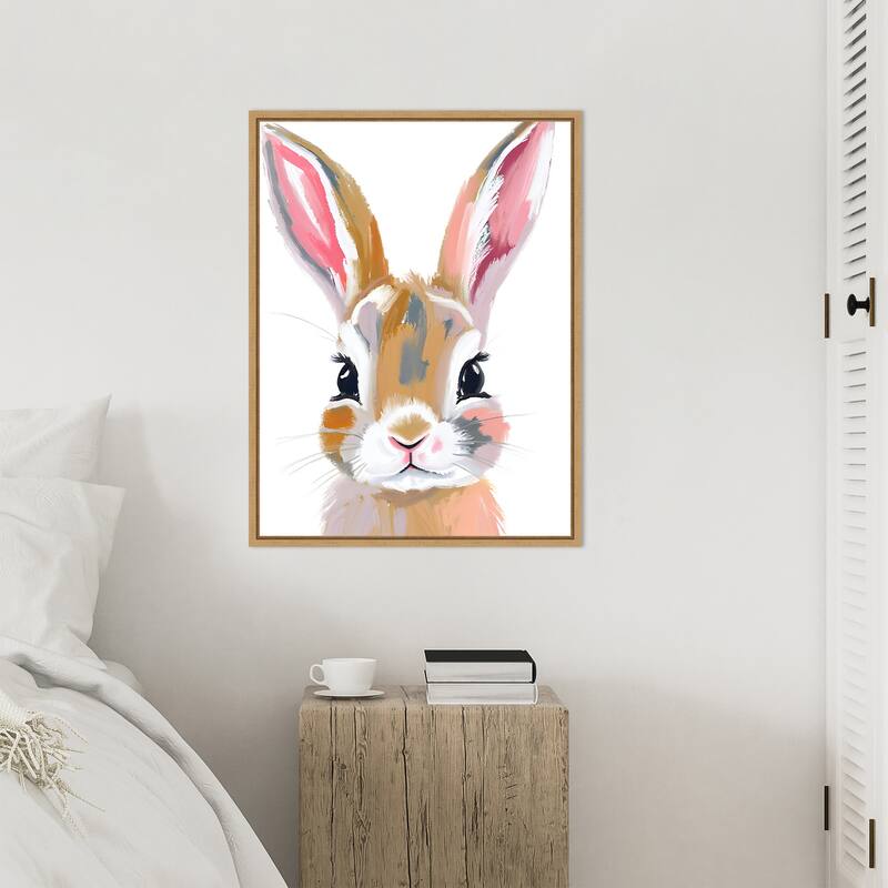 Bunny by Ohkimiko Framed Canvas Wall Art