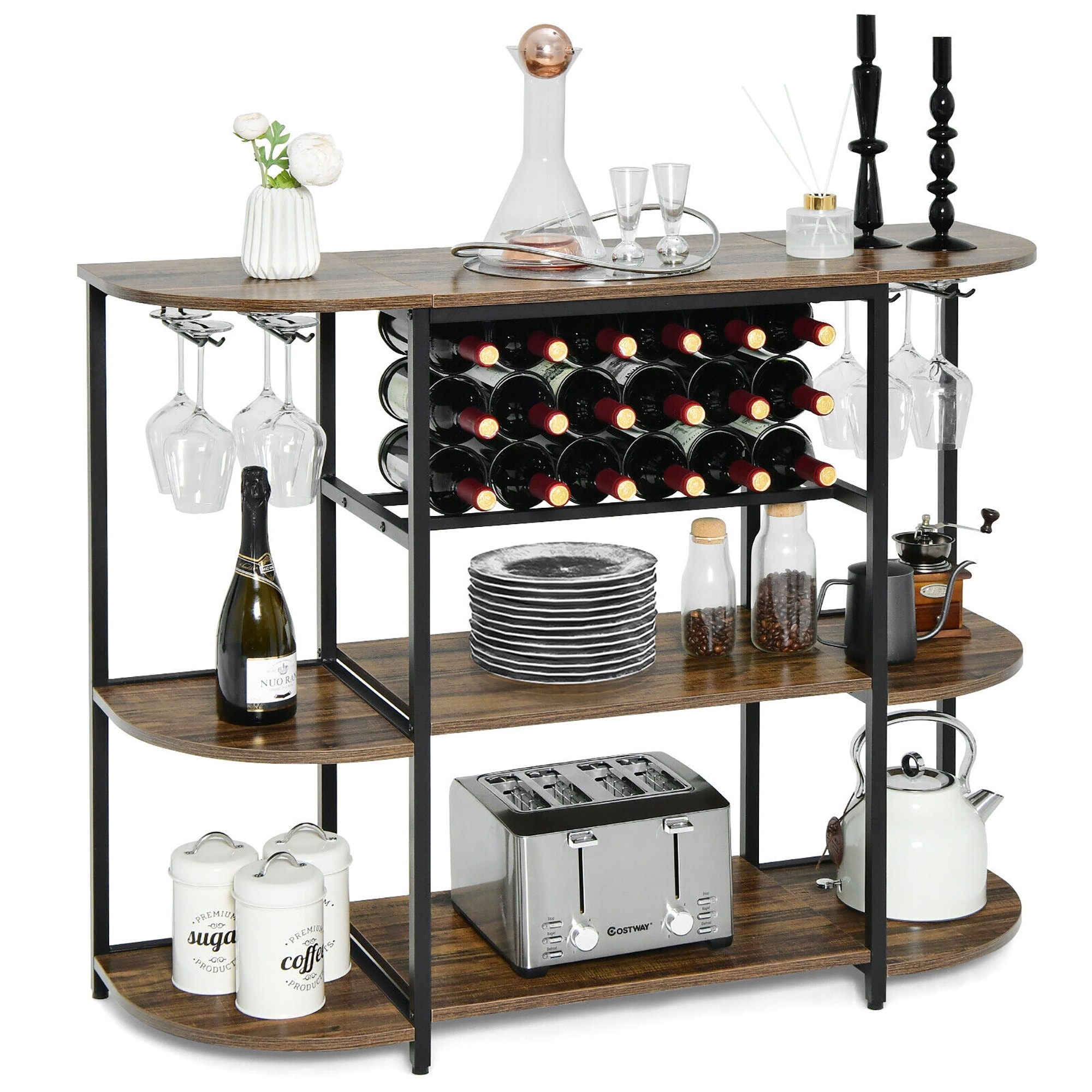 Wine and hotsell coffee rack