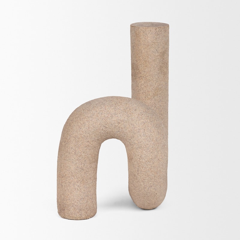 Kailyn Resin Textured Concrete Gray / Sandstone Decorative Object