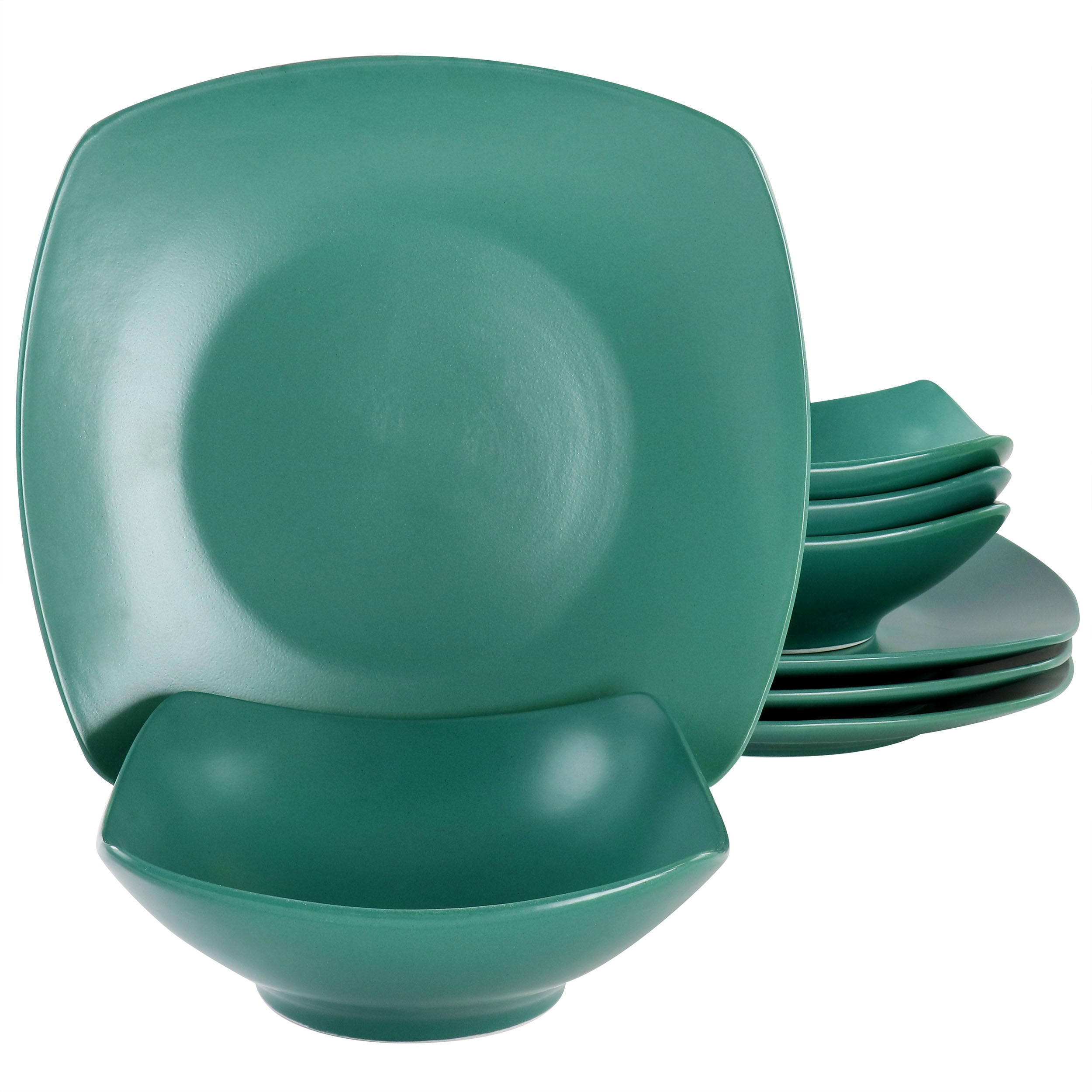 8 Piece Square Stoneware Dinnerware Set On Sale Bed Bath