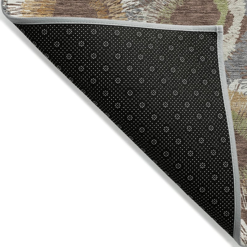 Machine Washable Indoor/ Outdoor Modern Spikey Chantille Rug
