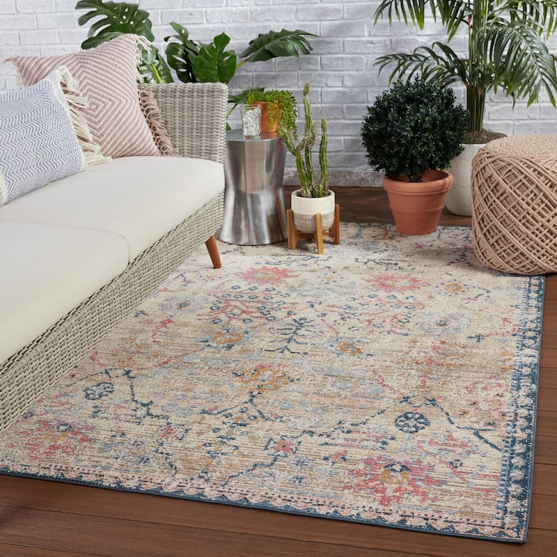 Elva Indoor/ Outdoor Oriental Area Rug