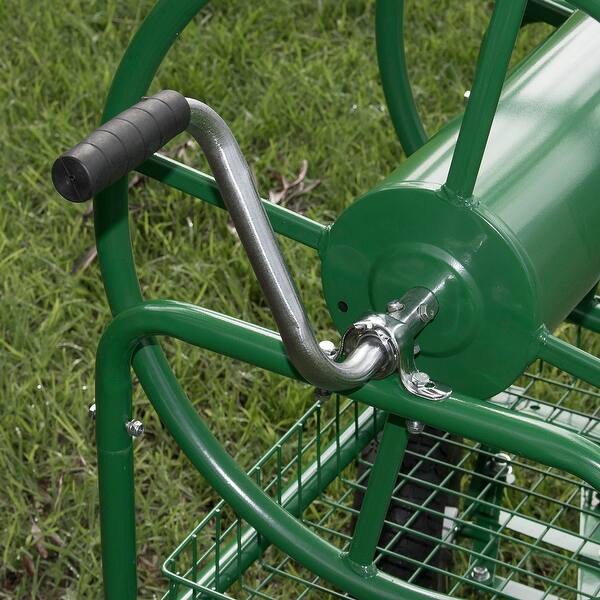 Shop Arksen Water Hose Reel Cart 400 Ft Capacity Garden Basket With Easy Turn Handle Overstock 15912104