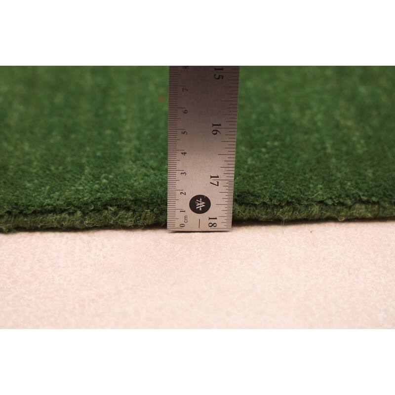 ECARPETGALLERY Hand Loomed Kashkuli Gabbeh Green Wool Rug - 4'11 x 7'9