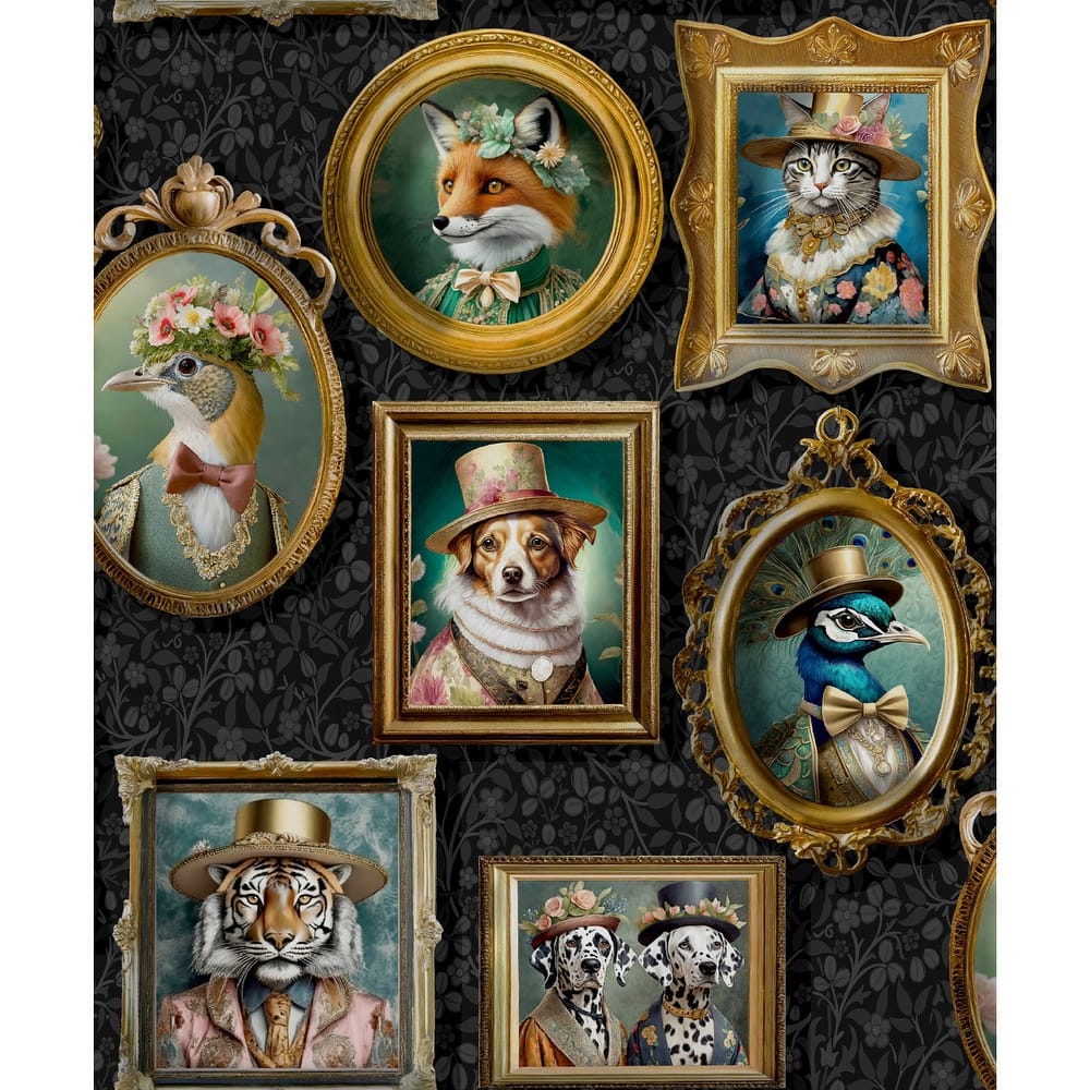 Regal Framed Beasts Non-Pasted Wallpaper – 396in. x 21in. – Covers 56 square feet