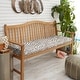 preview thumbnail 1 of 23, Sunbrella Grey Zebra Indoor/Outdoor Bench Cushion, Corded