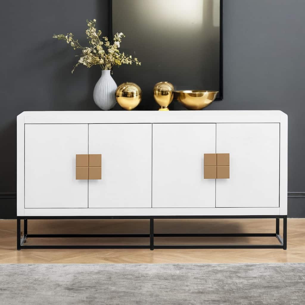 Light Luxury Designed Cabinet with Unique Support Legs and Adjustable Shelves, Suitable for Living Rooms, Corridors