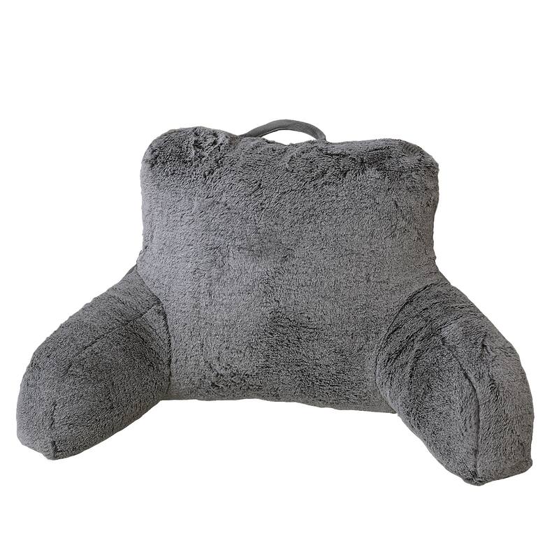 Home Soft Things Tip Dyeing Light FauxFur Bedrest - 20" x 18" x 17" - Black
