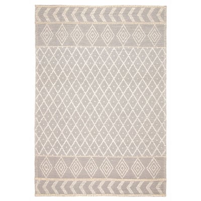 ECARPETGALLERY Braid weave Sienna Grey Wool Rug - 6'1 x 8'11