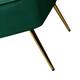 HULALA HOME Monica Modern Velvet Tufted Loveseat with Metal Legs