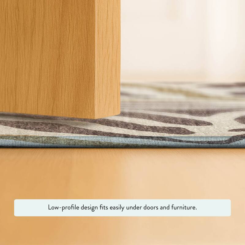 Machine Washable Indoor/ Outdoor Modern Prints Chantille Rug