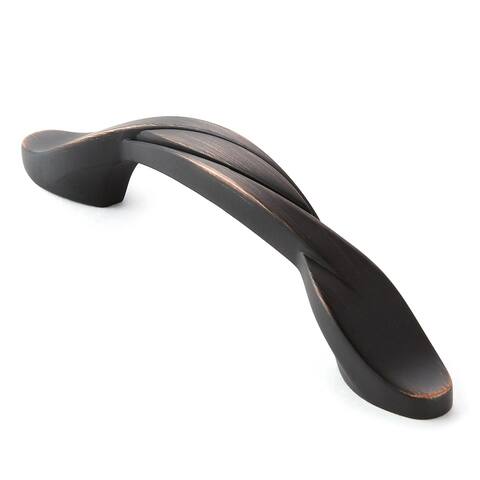 Solid Braided Cabinet Pulls Oil Rubbed Bronze 3" Hole Centers
