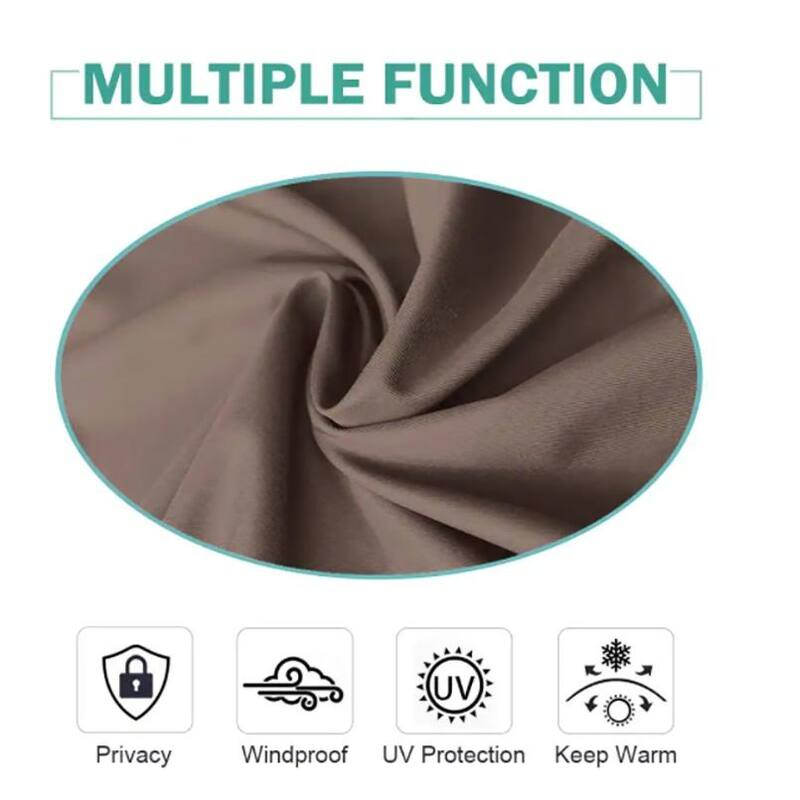 Pro Space Outdoor Thermal Insulated Solid Tab Top Curtains, Taupe Grey