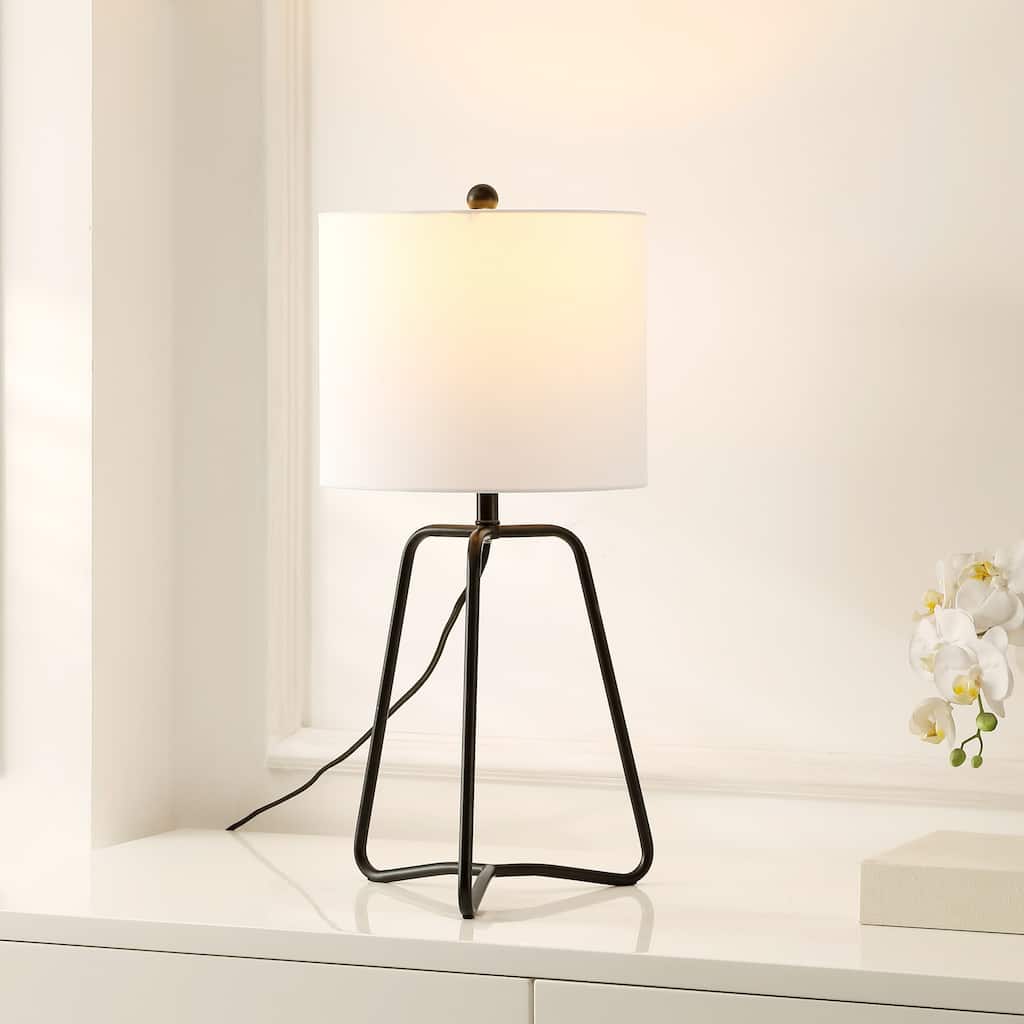 SAFAVIEH Lighting Ibtissam 20" Modern & Contemporary Table Lamp - 11" W x 11" D x 24" H - 11Wx11Dx24H