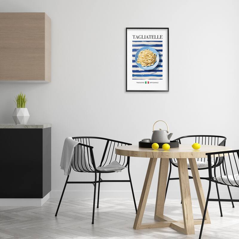 Stupell Traditional Tagliatelle Pasta Framed Giclee Art Design By Andreas Magnusson