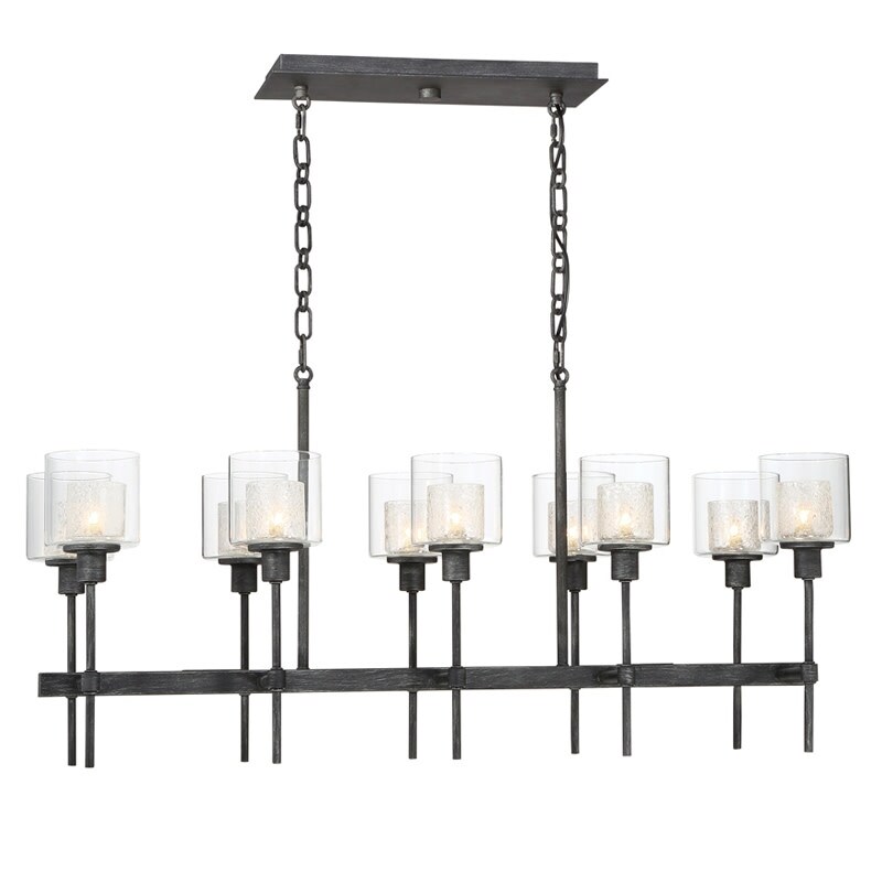 Designers Fountain 89138  Cazadero 10 Light 34" Wide Shaded Chandelier with Water Glass Shades - Chandeliers For Bedrooms by Overstock.com