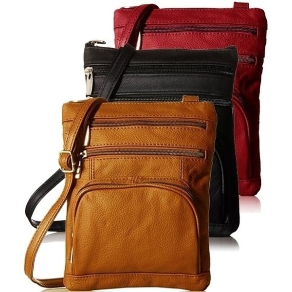 Shop Super Soft Leather Crossbody Bag - 8.5&quot; L x 6.5&quot; W - Overstock - 20987962