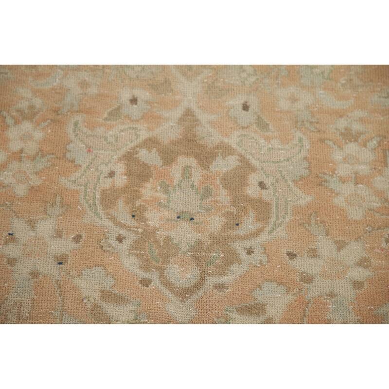 Hand Knotted Oriental 100% Wool Carpet Traditional Floral Oranges & Rust Kashan Area Rug - 13' 1'' X 9' 6''