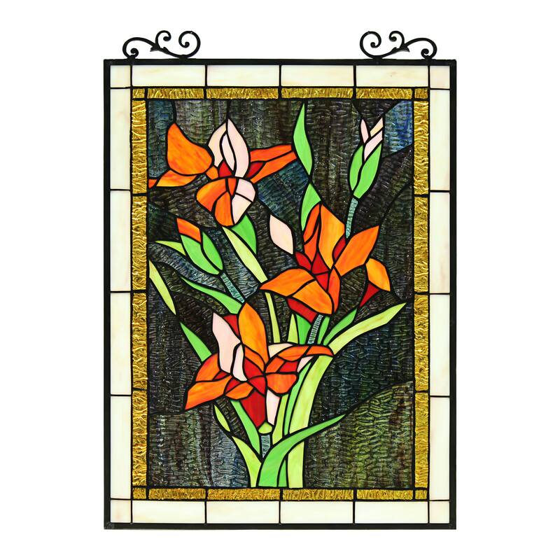 Floral Design Window Panel/ Suncatcher