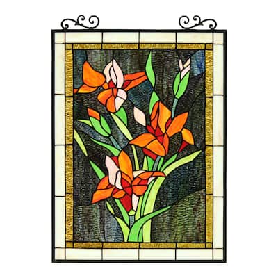 Floral Design Window Panel/ Suncatcher
