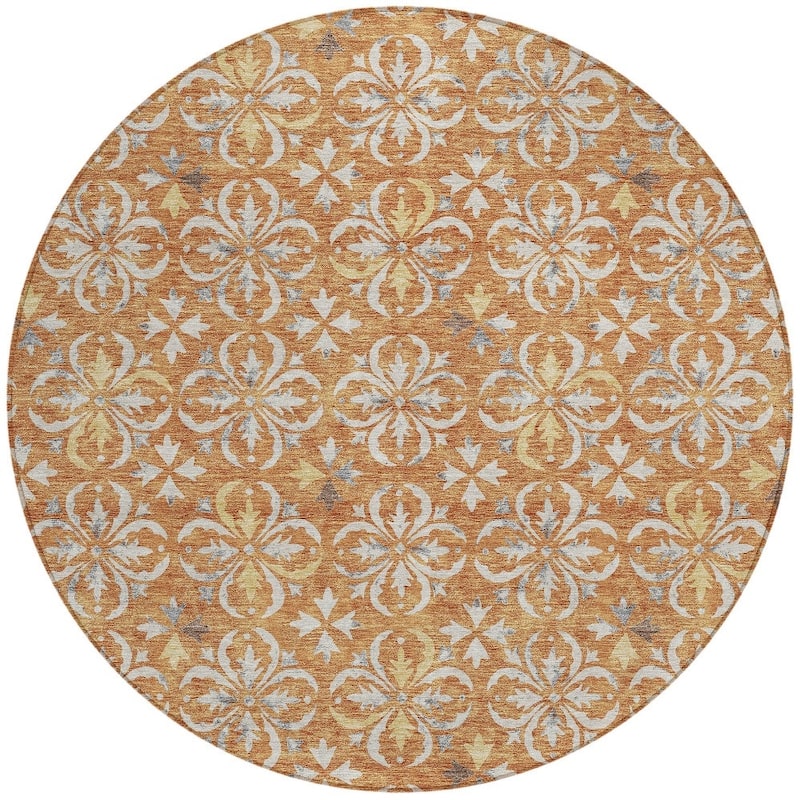 HomeRoots Floral Transitional Rectangle Outdoor Rug