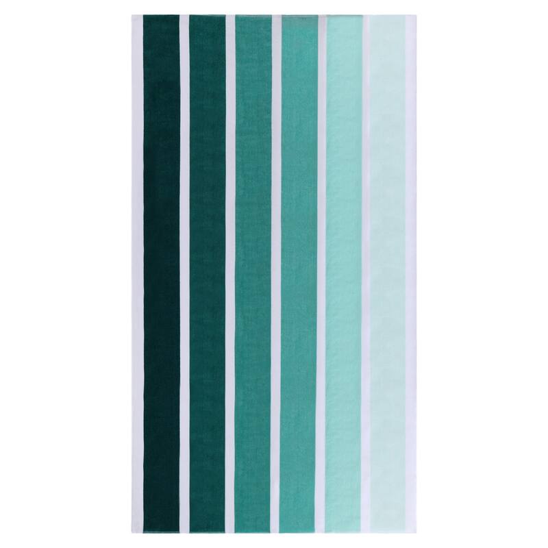 Superior Faded Stripes Cotton Velour Quick-Dry Oversized Beach Towel