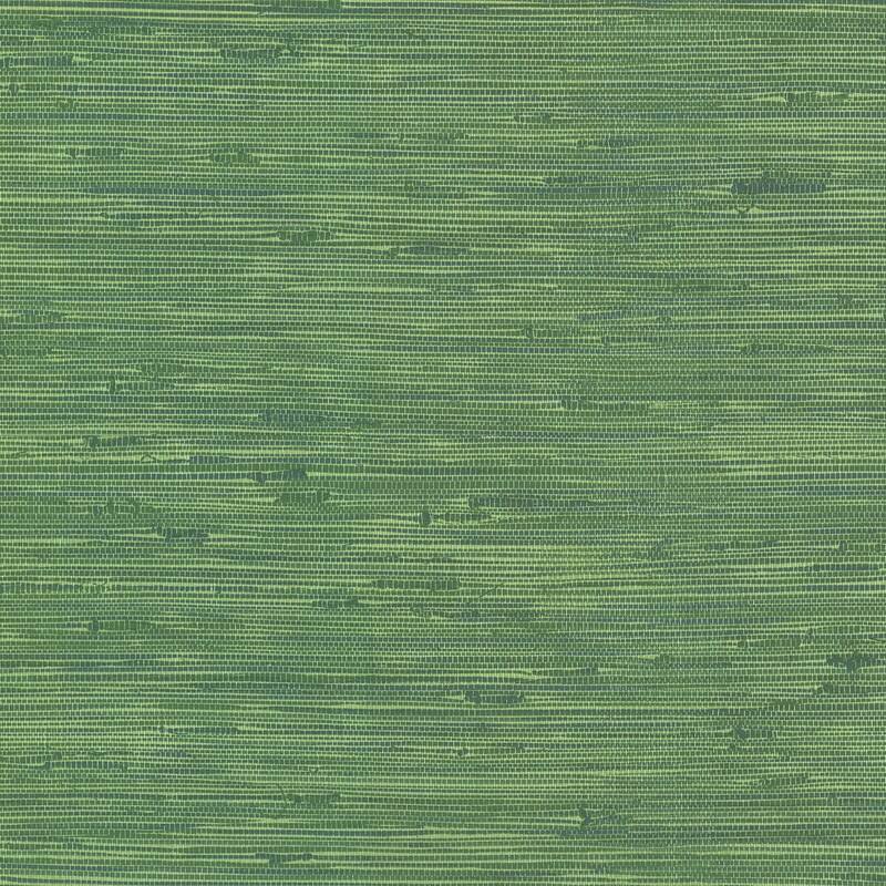 Brewster Brewster Fiber Green Faux Grasscloth Wallpaper - 20.5in x 396in x 0.025in
