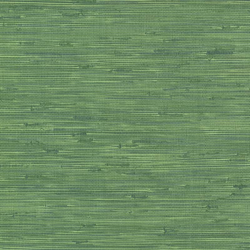 Brewster Brewster Fiber Green Faux Grasscloth Wallpaper - 20.5in x 396in x 0.025in
