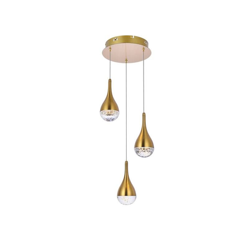 Indigo Home 10 inch LED pendant in satin gold - Gold