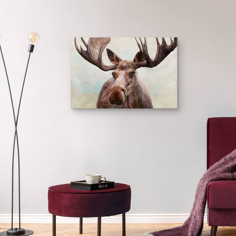 Moose by Studio Arts Canvas Art Print