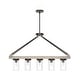 preview thumbnail 6 of 14, Hunter Devon Park 5-Light Linear Chandelier - Kitchen Island, Dining Room - Rustic, Farmhouse