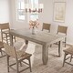 preview thumbnail 12 of 15, 71" Rustic Dining Table for 6–8, Wood Rectangular Kitchen Table with Trim Edge, Brown