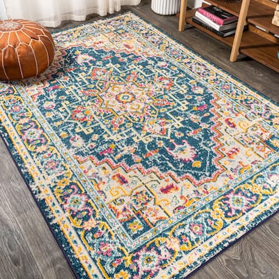 JONATHAN Y Audrey Geometric Medallion Area Rug
