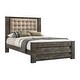 preview thumbnail 2 of 2, Weston Weathered Dark Brown 4-piece Bedroom Set with 2 Nightstands and Dresser